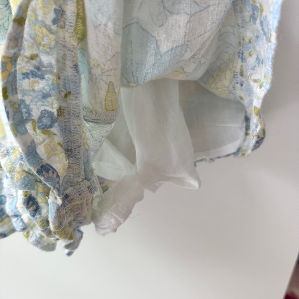 AMERICAN EAGLE | FLORAL 70s BEACH RUFFLE BOW ROMPER - Picture 9 of 11
